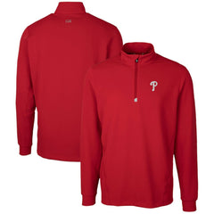 Philadelphia Phillies Cutter & Buck Traverse Stretch Quarter-Zip Pullover Top - MLB Pullover
