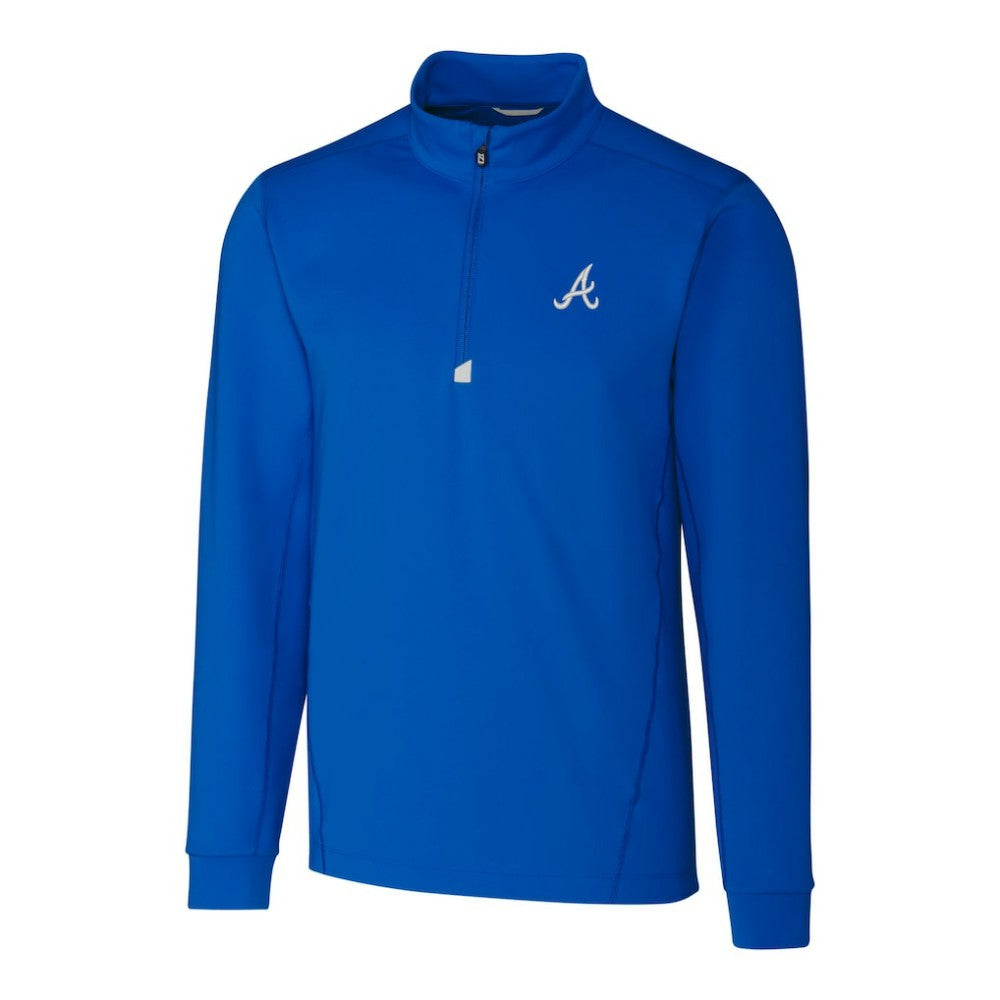 Atlanta Braves Cutter & Buck Traverse Stretch Quarter-Zip Pullover Top - MLB Pullover