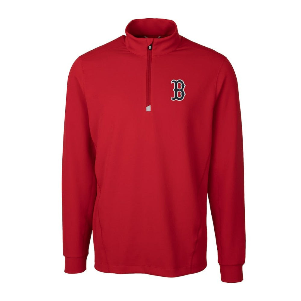 Boston Red Sox Cutter & Buck Traverse Stretch Quarter-Zip Pullover Top - MLB Pullover