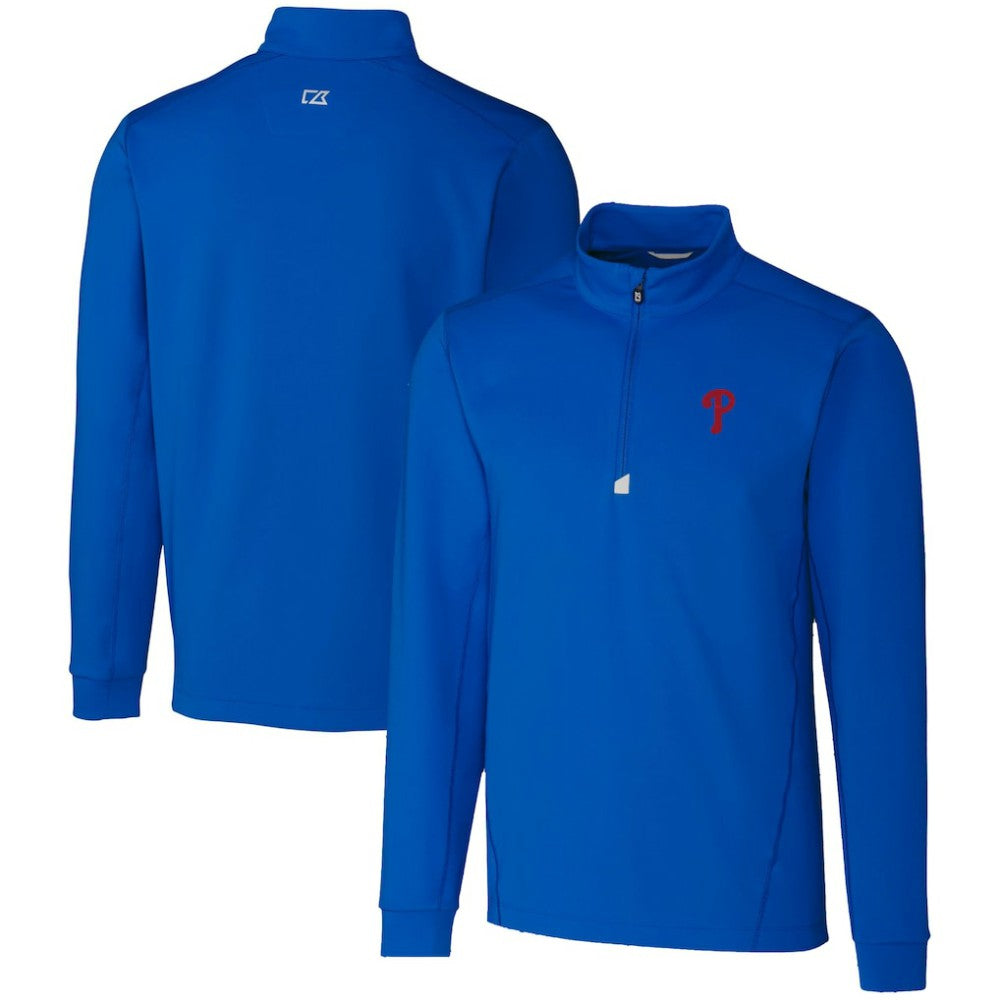 Philadelphia Phillies Cutter & Buck Traverse Stretch Quarter-Zip Pullover Top - MLB Pullover