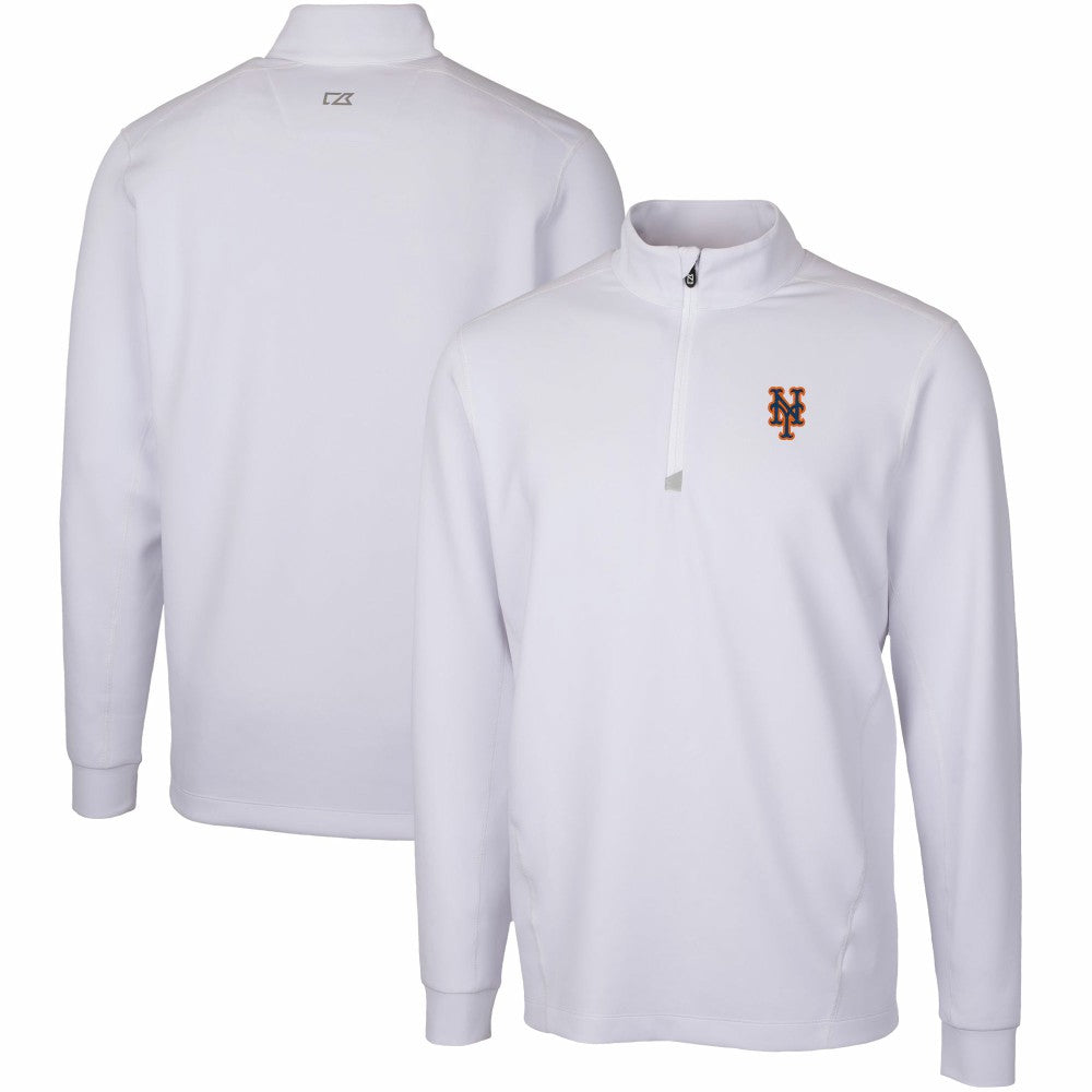New York Mets Cutter & Buck Traverse Stretch Quarter-Zip Pullover Top - MLB Pullover