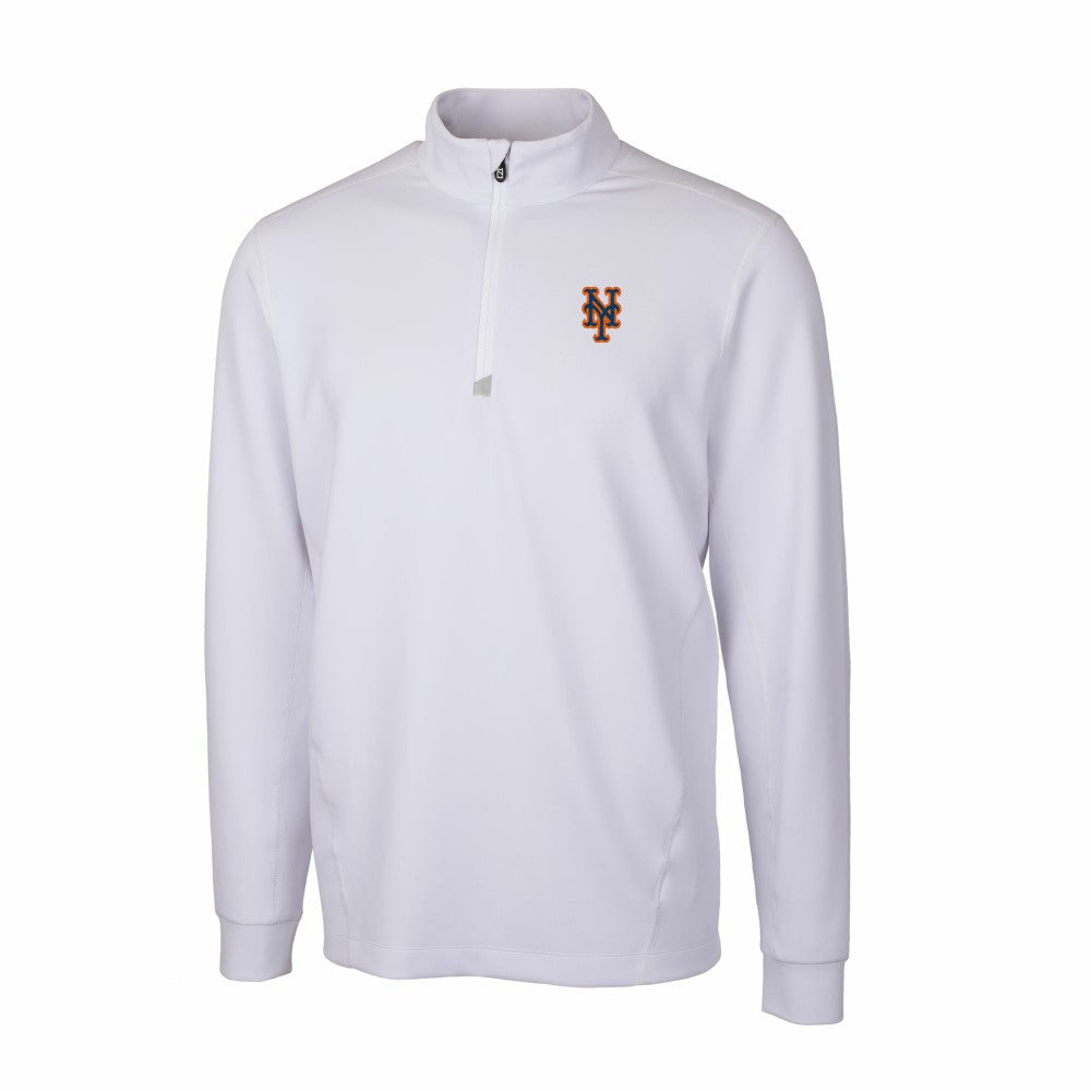 New York Mets Cutter & Buck Traverse Stretch Quarter-Zip Pullover Top - MLB Pullover