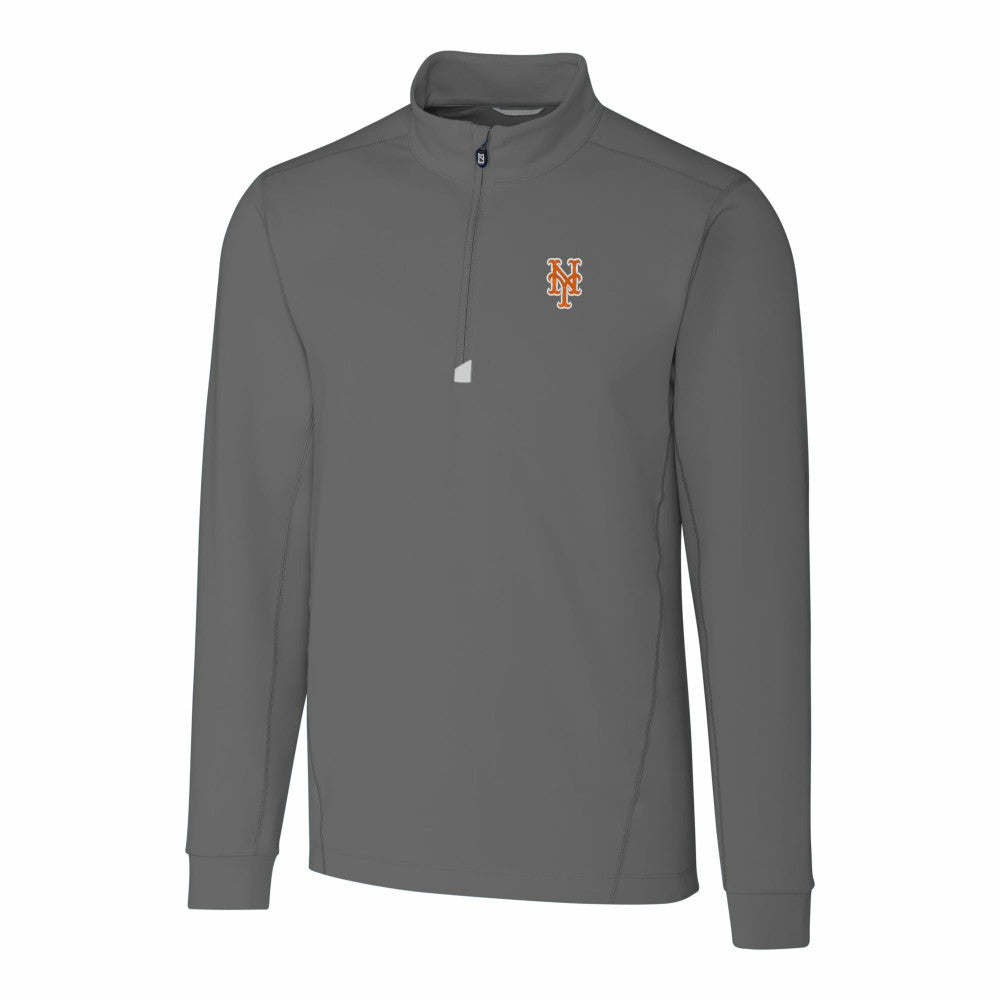 New York Mets Cutter & Buck Traverse Stretch Quarter-Zip Pullover Top - MLB Pullover