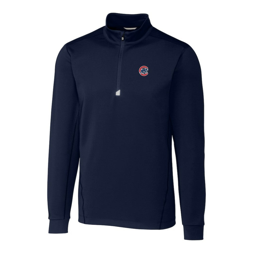 Chicago Cubs Cutter & Buck Traverse Stretch Quarter-Zip Pullover Top - MLB Pullover