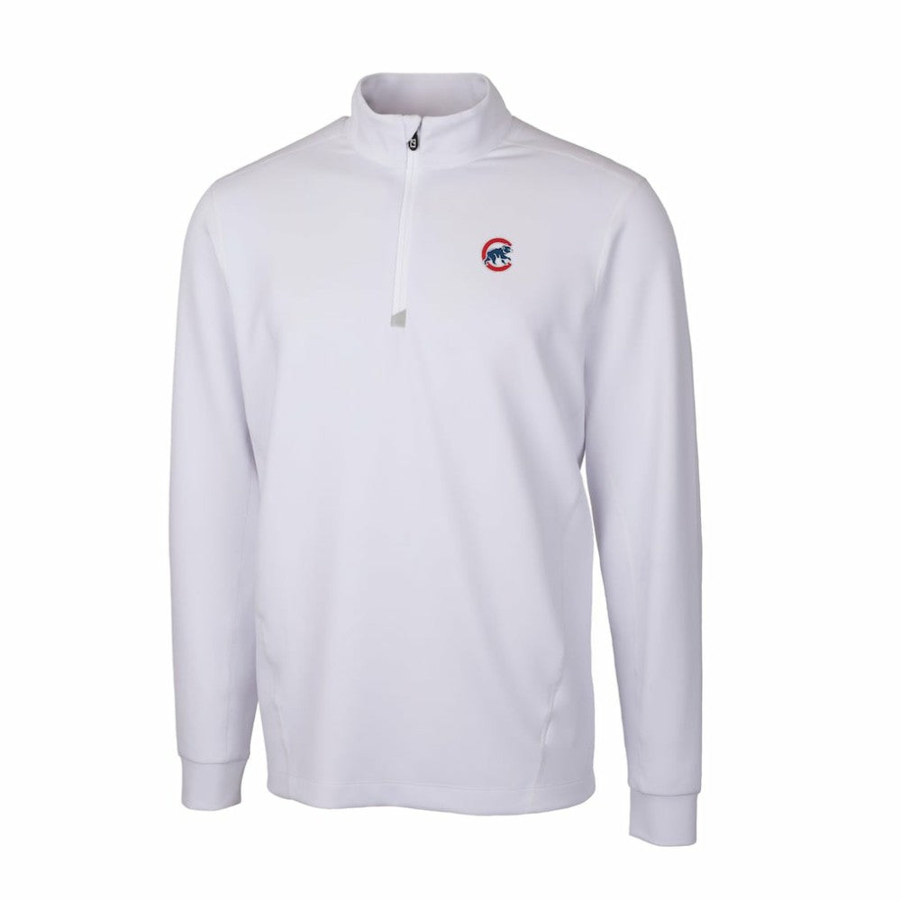 Chicago Cubs Cutter & Buck Traverse Stretch Quarter-Zip Pullover Top - MLB Pullover