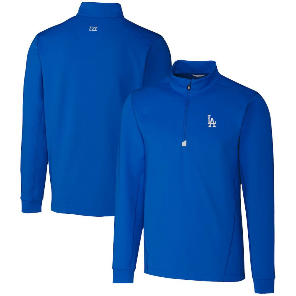 Los Angeles Dodgers Cutter & Buck Traverse Stretch Quarter-Zip Pullover Top - MLB Pullover