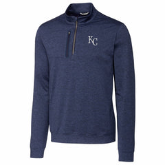 Kansas City Royals Cutter & Buck Stealth Heathered Quarter-Zip Pullover Top - MLB Pullover