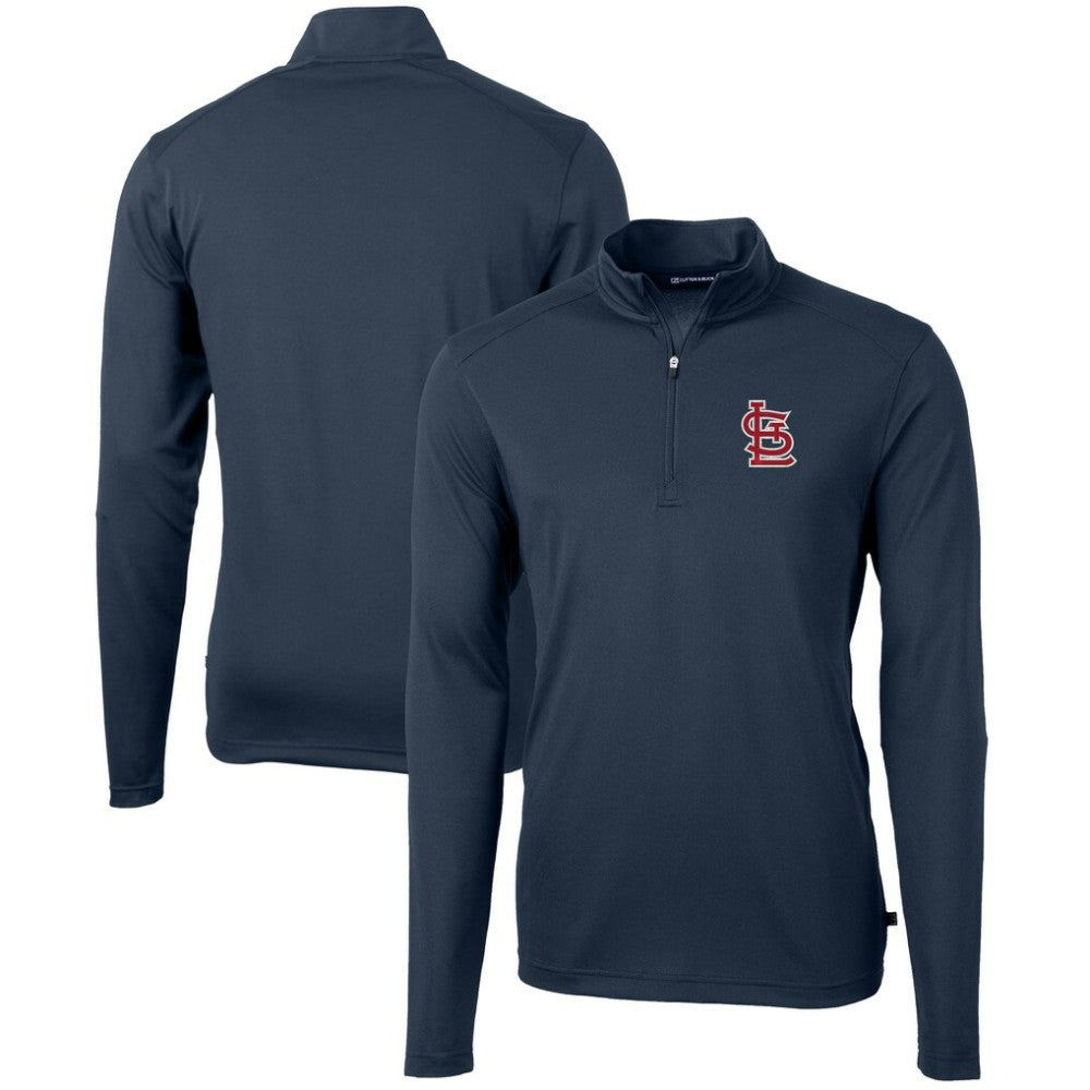 St. Louis Cardinals Cutter & Buck Virtue Eco Pique Recycled Quarter-Zip Pullover Top - MLB Pullover