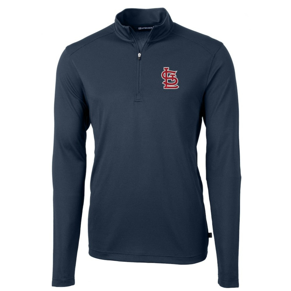 St. Louis Cardinals Cutter & Buck Virtue Eco Pique Recycled Quarter-Zip Pullover Top - MLB Pullover