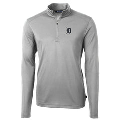 Detroit Tigers Cutter & Buck Virtue Eco Pique Recycled Quarter-Zip Pullover Top - MLB Pullover