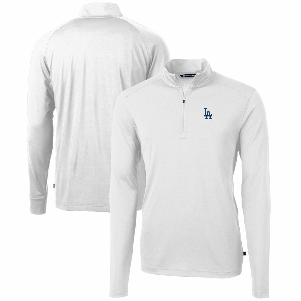 Los Angeles Dodgers Cutter & Buck Virtue Eco Pique Recycled Quarter-Zip Pullover Top - MLB Pullover