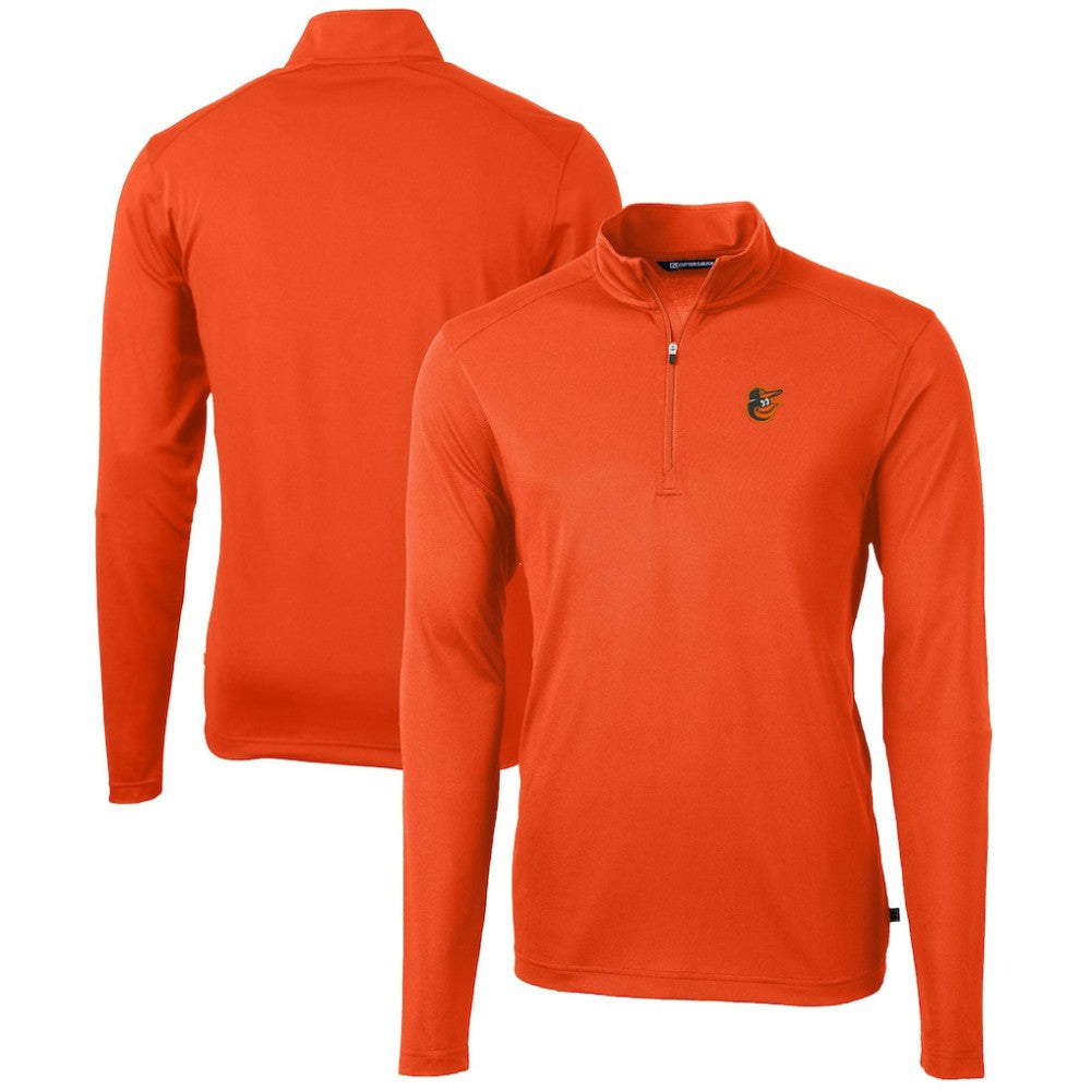 Baltimore Orioles Cutter & Buck Virtue Eco Pique Recycled Quarter-Zip Pullover Top - MLB Pullover