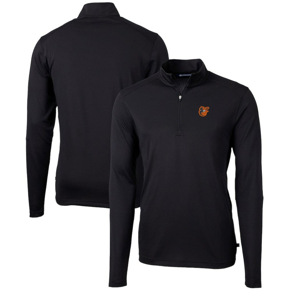 Baltimore Orioles Cutter & Buck Virtue Eco Pique Recycled Quarter-Zip Pullover Top - MLB Pullover