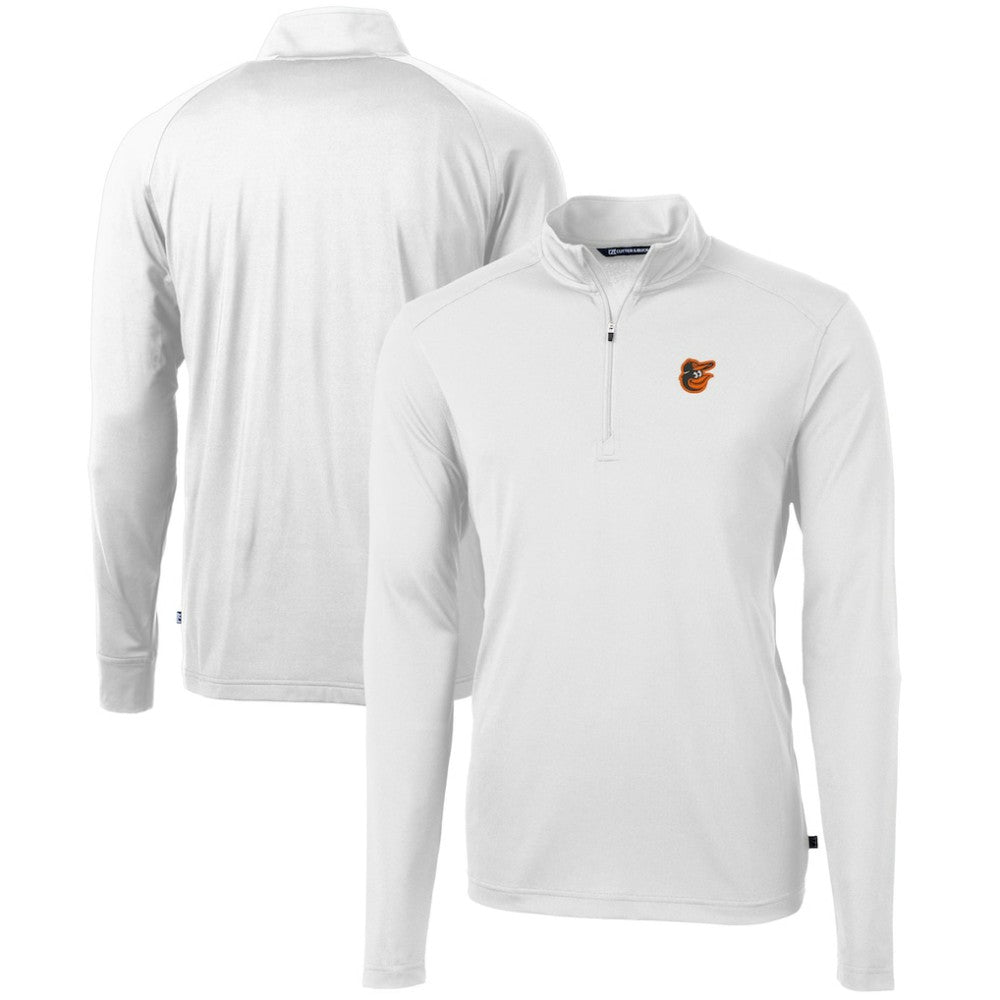 Baltimore Orioles Cutter & Buck Virtue Eco Pique Recycled Quarter-Zip Pullover Top - MLB Pullover