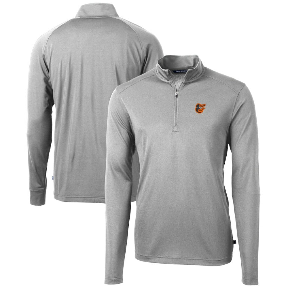 Baltimore Orioles Cutter & Buck Virtue Eco Pique Recycled Quarter-Zip Pullover Top - MLB Pullover