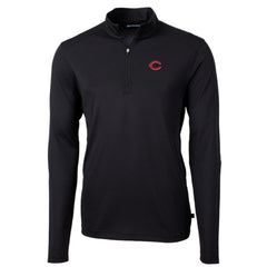Cincinnati Reds Cutter & Buck Virtue Eco Pique Recycled Quarter-Zip Pullover Top - MLB Pullover