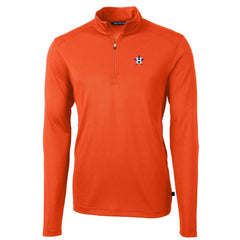 Houston Astros Cutter & Buck Virtue Eco Pique Recycled Quarter-Zip Pullover Top - MLB Pullover