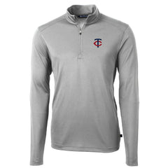 Minnesota Twins Cutter & Buck Virtue Eco Pique Recycled Quarter-Zip Pullover Top - MLB Pullover