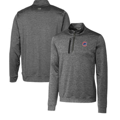 Chicago Cubs Cutter & Buck Stealth Heathered Quarter-Zip Pullover Top - MLB Pullover