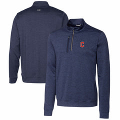 Cleveland Guardians Cutter & Buck Stealth Heathered Quarter-Zip Pullover Top - MLB Pullover