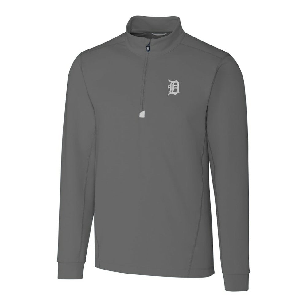 Detroit Tigers Cutter & Buck Big & Tall Traverse Stretch Quarter-Zip Pullover Top - MLB Pullover