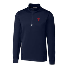 Philadelphia Phillies Cutter & Buck Big & Tall Traverse Stretch Quarter-Zip Pullover Top - MLB Pullover