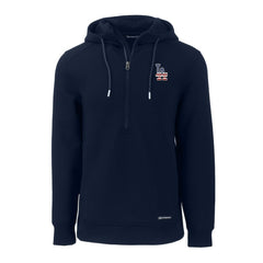 Los Angeles Dodgers Cutter & Buck Stars & Stripes Roam Eco Half-Zip Recycled Pullover Hoodie - MLB Hoodies
