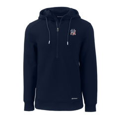 New York Yankees Cutter & Buck Stars & Stripes Roam Eco Half-Zip Recycled Pullover Hoodie - MLB Hoodies