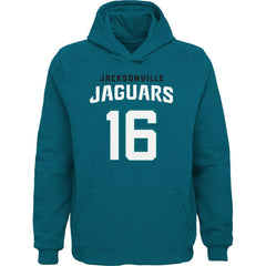 Jacksonville Jaguars Trevor Lawrence  Youth Mainliner Player Name & Number Pullover Hoodie | NFL Sale