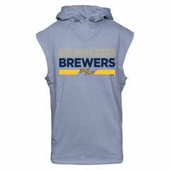 Milwaukee Brewers Levelwear City Connect Throttle No Hitter Hoodie Sleeveless T-Shirt - MLB Hoodies