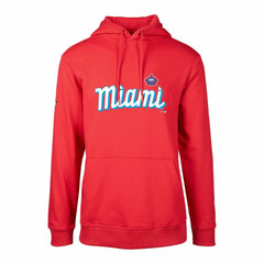 Miami Marlins Levelwear City Connect Podium Core Logo Pullover Hoodie - MLB Hoodies