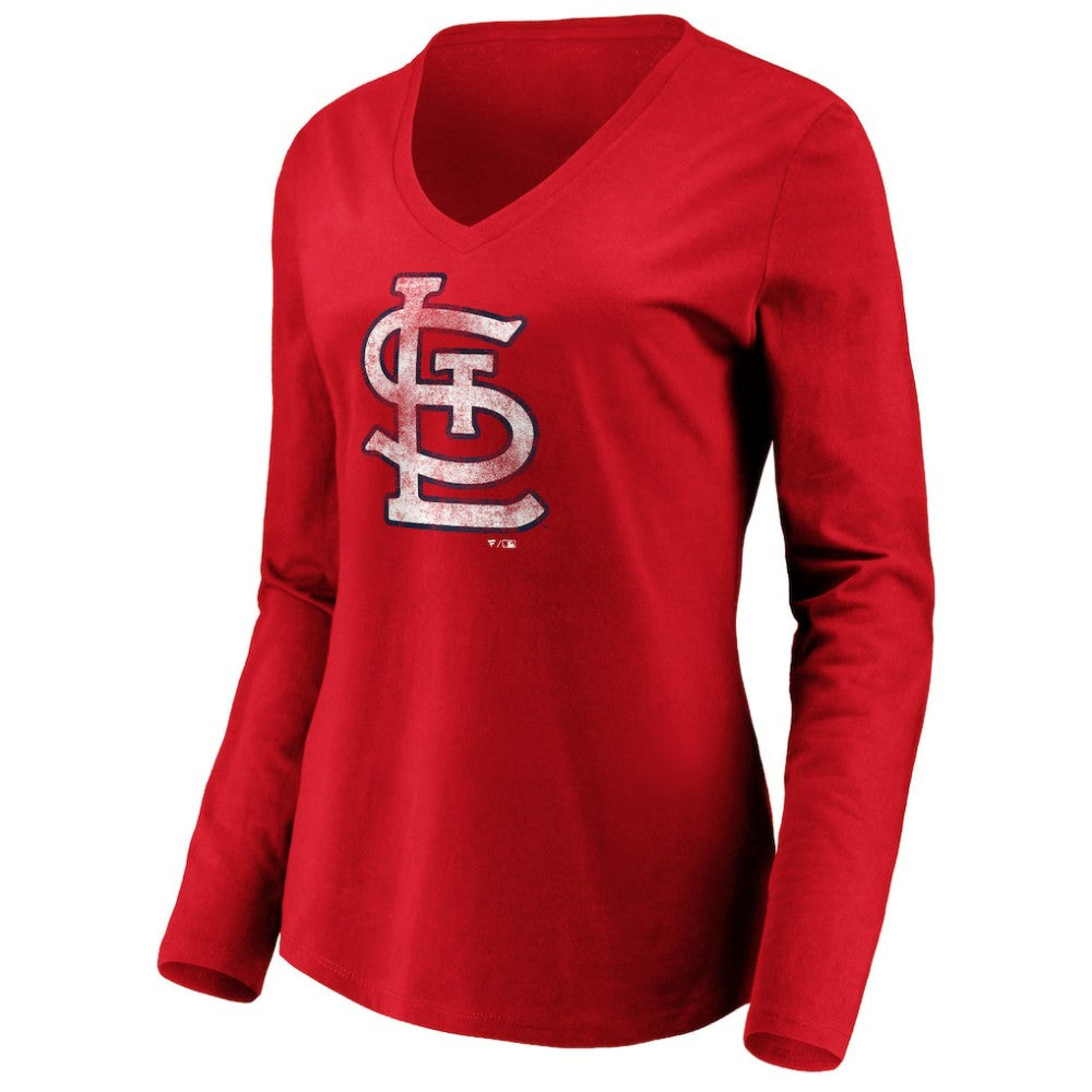 St. Louis Cardinals Women's Team Long Sleeve V-Neck T-Shirt - MLB T-shirts
