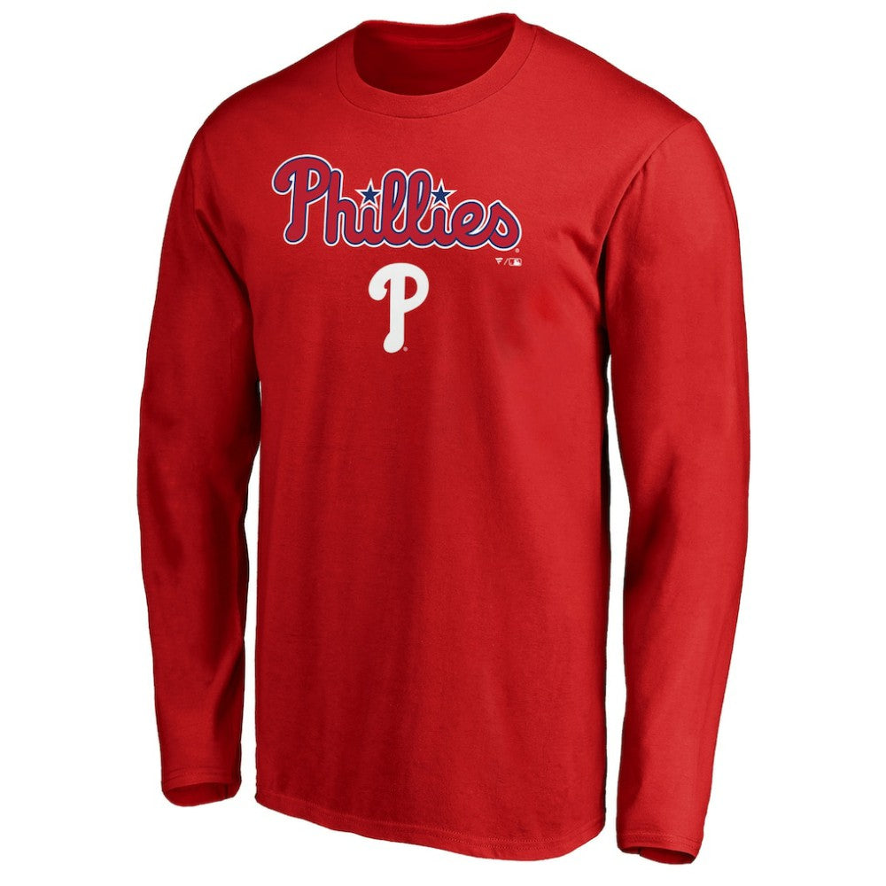 Philadelphia Phillies Team Lockup Long Sleeve T-Shirt - - MLB T-shirts