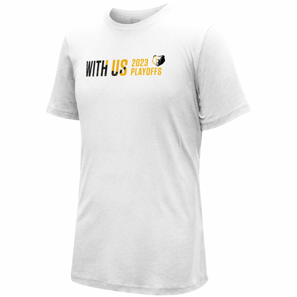 White Memphis Grizzlies Stadium Essentials Unisex 2023 NBA Playoffs Slogan T-Shirt | NBA