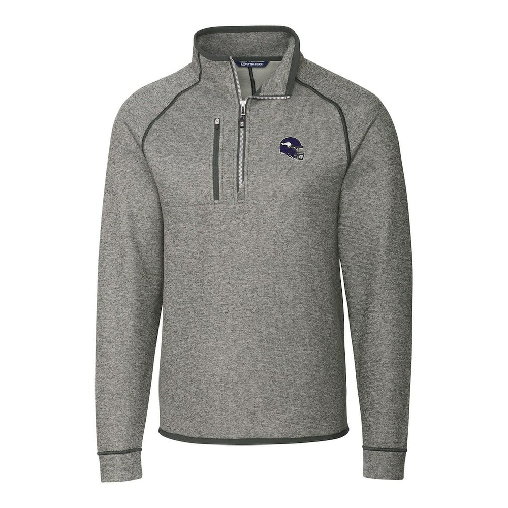 Minnesota Vikings Cutter & Buck Helmet Mainsail Sweater-Knit Half-Zip Pullover Jacket | NFL Near me