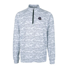 Minnesota Vikings Cutter & Buck Helmet Traverse Camo Print Stretch Quarter-Zip Pullover Top | NFL Discount