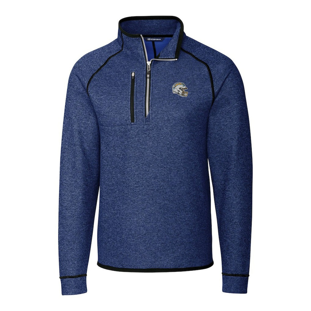 Los Angeles Chargers Cutter & Buck Helmet Mainsail Sweater-Knit Half-Zip Pullover Jacket | NFL Online