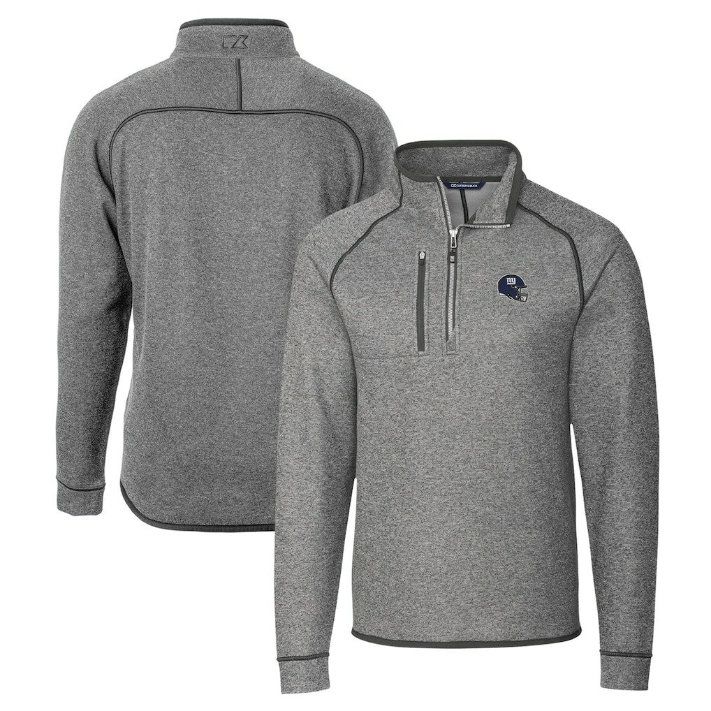 New York Giants Cutter & Buck Helmet Mainsail Sweater-Knit Half-Zip Pullover Jacket | NFL Online