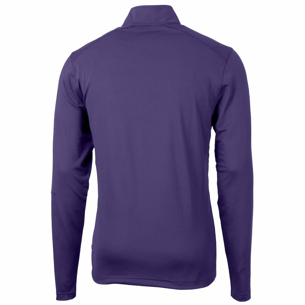 Minnesota Vikings Cutter & Buck Helmet Virtue Eco Pique Recycled Quarter-Zip Pullover Top | NFL On sale