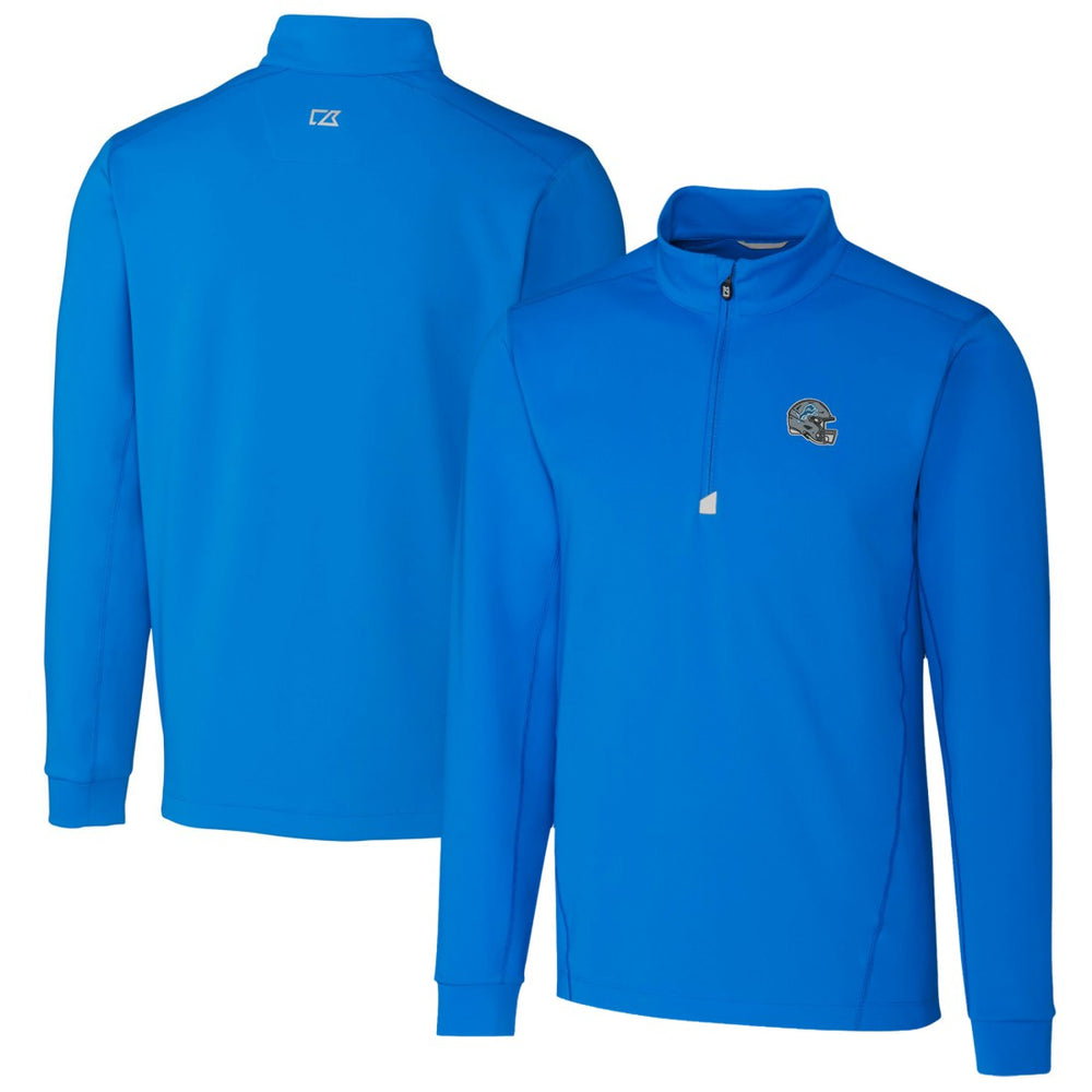 Detroit Lions Cutter & Buck Helmet Traverse Stretch Quarter-Zip Pullover Top | NFL Sale