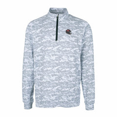 Tampa Bay Buccaneers Cutter & Buck Helmet Traverse Camo Print Stretch Quarter-Zip Pullover Top | NFL Sale