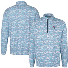 Buffalo Bills Cutter & Buck Helmet Traverse Camo Print Stretch Quarter-Zip Pullover Top | NFL Hot