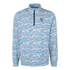 Buffalo Bills Cutter & Buck Helmet Traverse Camo Print Stretch Quarter-Zip Pullover Top | NFL Hot