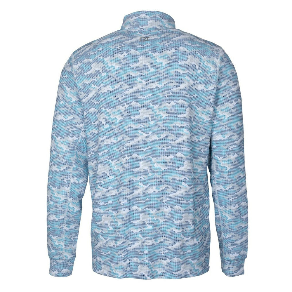 Buffalo Bills Cutter & Buck Helmet Traverse Camo Print Stretch Quarter-Zip Pullover Top | NFL Hot