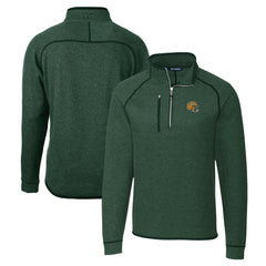 Green Bay Packers Cutter & Buck Helmet Mainsail Sweater-Knit Half-Zip Pullover Jacket | NFL Sale
