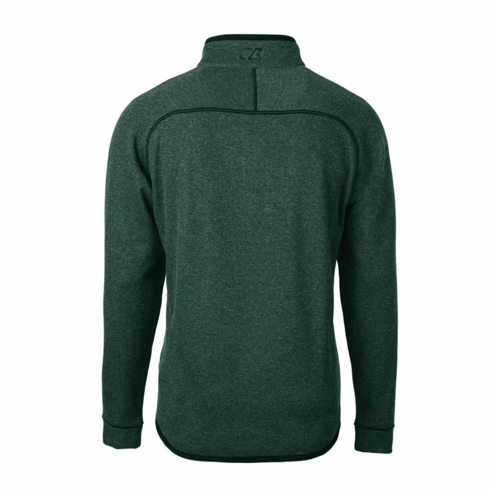 Green Bay Packers Cutter & Buck Helmet Mainsail Sweater-Knit Half-Zip Pullover Jacket | NFL Sale