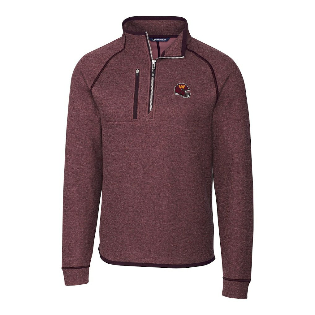 Washington Commanders Cutter & Buck Helmet Mainsail Sweater-Knit Half-Zip Pullover Jacket | NFL On sale