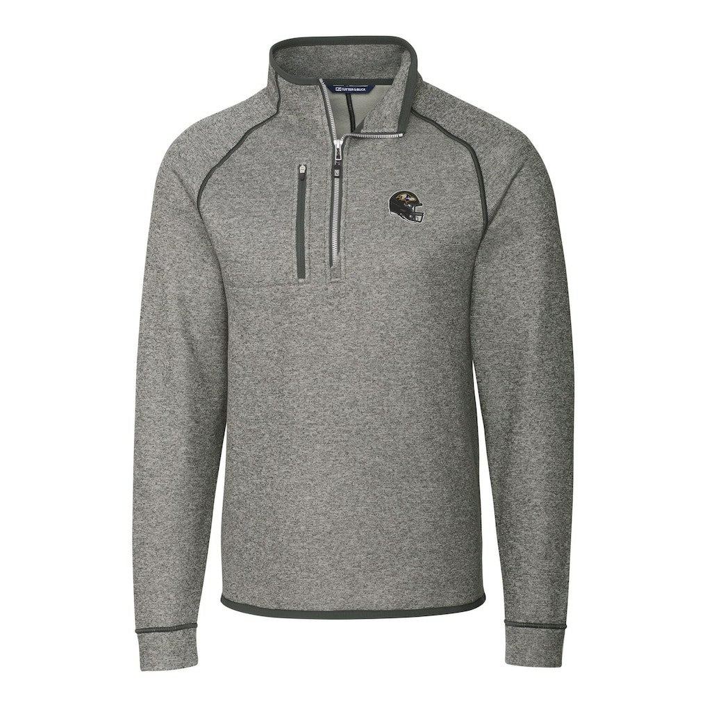 Baltimore Ravens Cutter & Buck Helmet Mainsail Sweater-Knit Half-Zip Pullover Jacket | NFL US