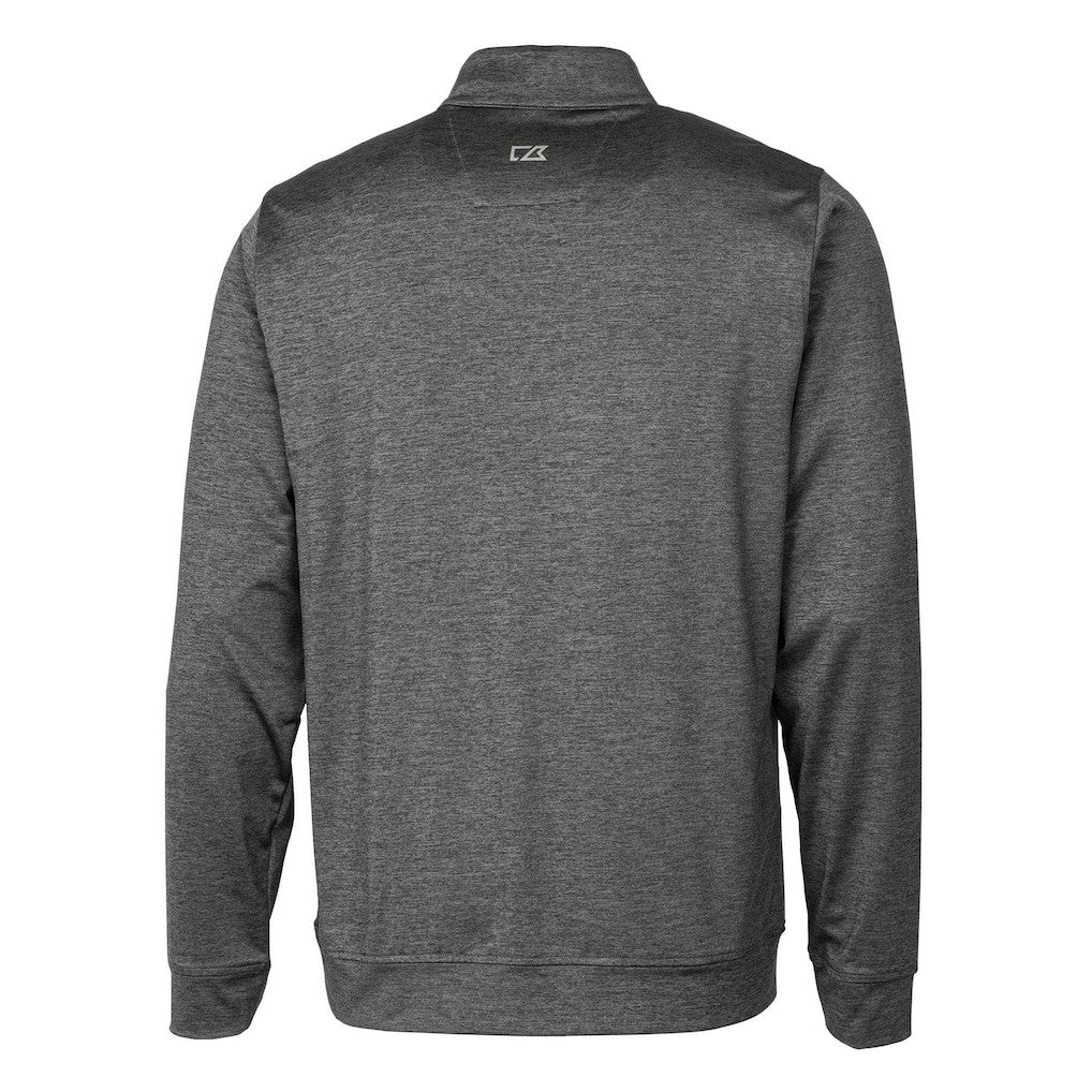 Green Bay Packers Cutter & Buck Helmet Stealth Heathered Quarter-Zip Pullover Top | NFL Outlet