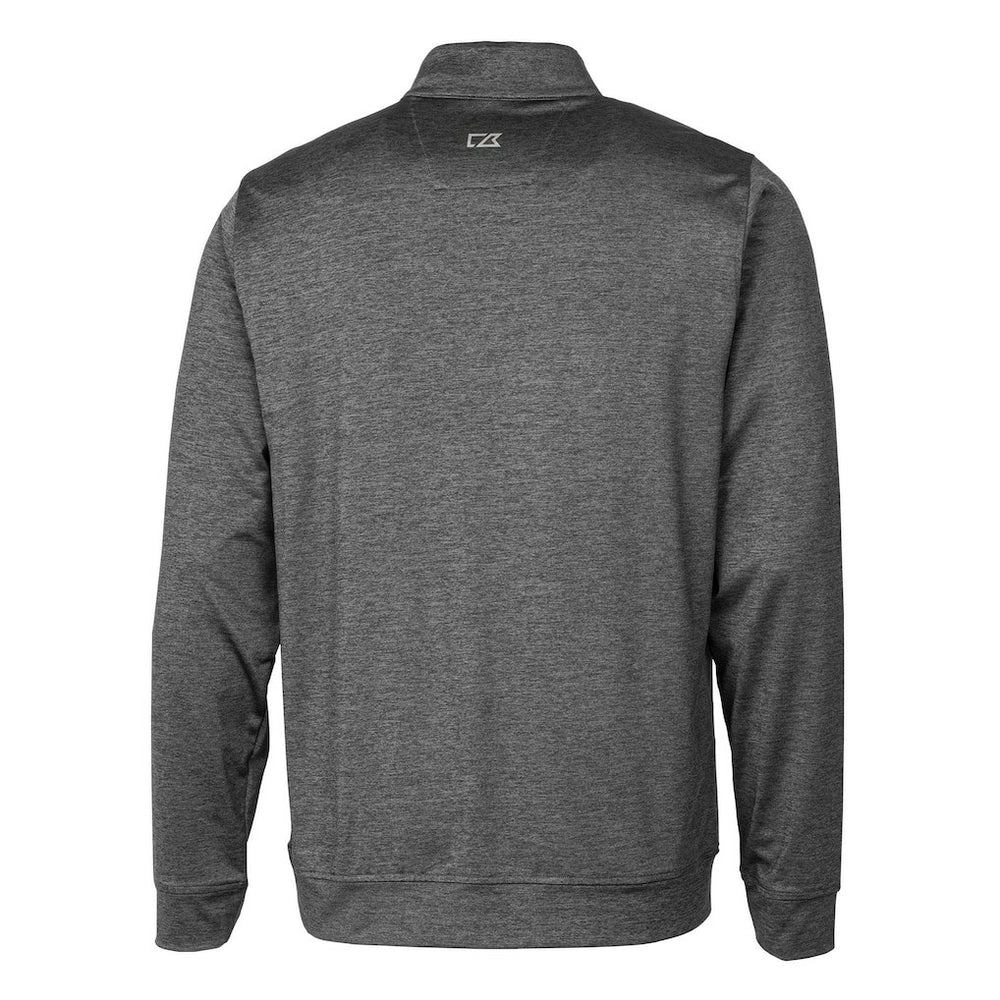 Green Bay Packers Cutter & Buck Helmet Stealth Heathered Quarter-Zip Pullover Top | NFL Outlet